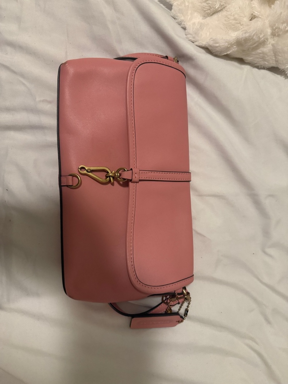Women's Pink Leather Crossbody Bag
